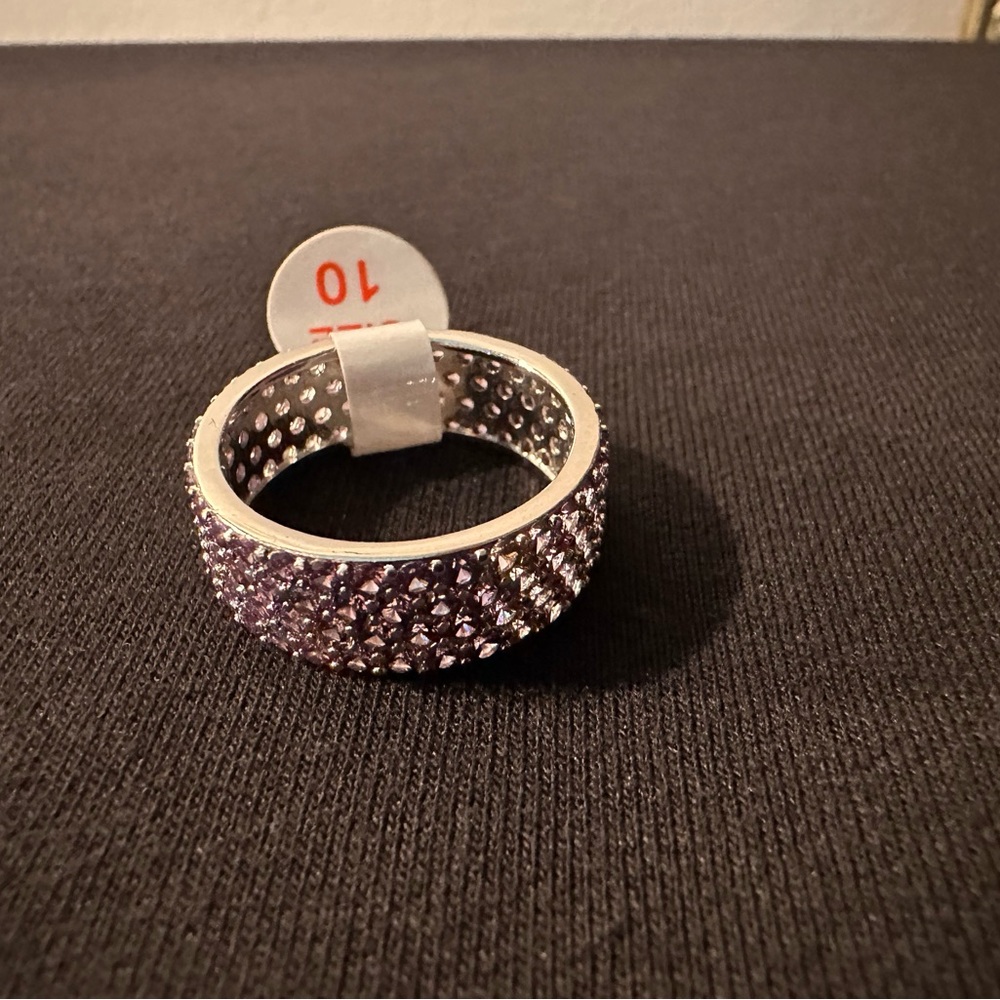 Bomb Party • Purple CZ Band Ring
